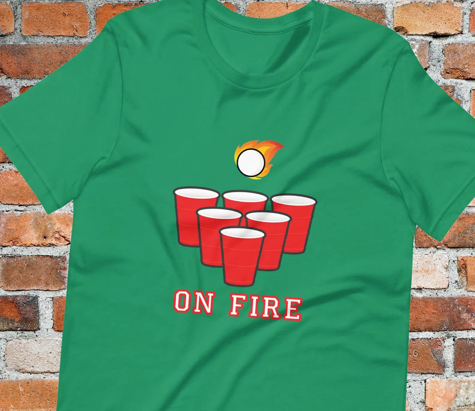 Party Games College - Beer Pong On Fire T 셔츠