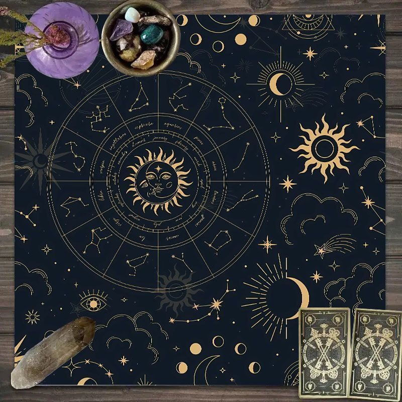 조디악 패턴 타로 천 - 타로 점술용 태양 제단 천,  - Zodiac Party Games 리뷰 및 가격