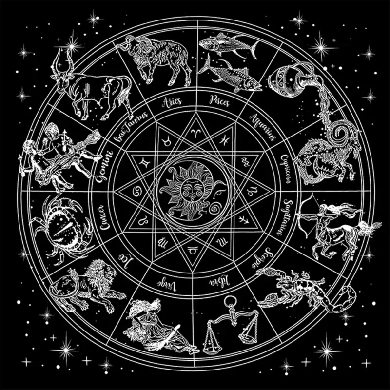 타로 천 별자리 휠 별자리 벨벳 천 점술 보드 게임 매 - Zodiac Party Games 리뷰 및 가격